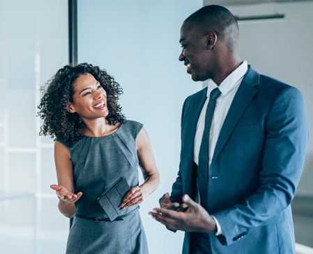 Real Estate Men and Women Agent in Team Discussion