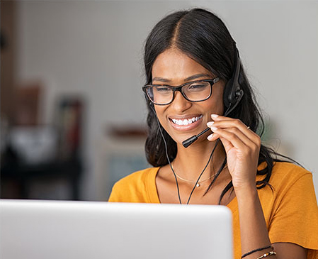 Real Estate Agent in an Online Meeting