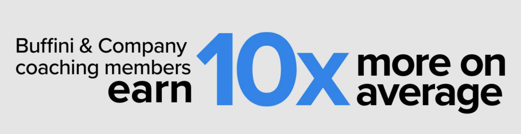 Buffini & Company coaching members earn 10x more on average